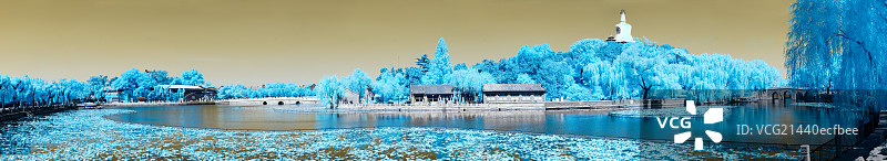 北京北海公园红外摄影图片素材