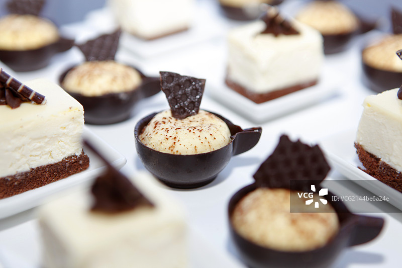 精致的点心局部特写图片素材