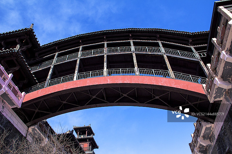 中国涿州影视城的古代建筑铜雀台 涿州影视城 保定图片素材