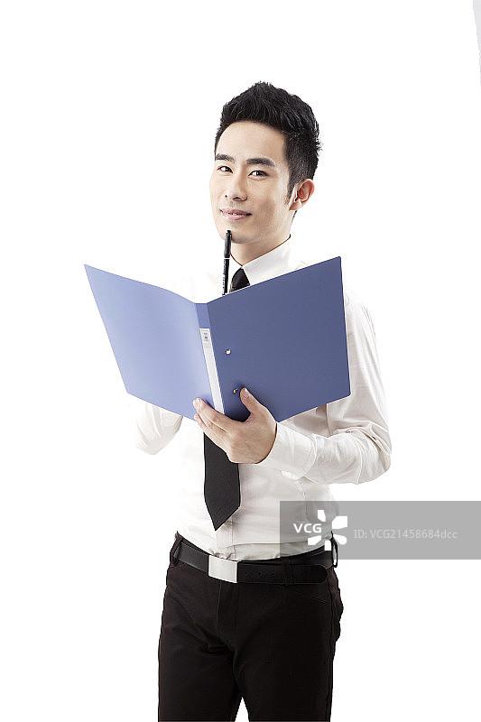 商务人士和文件夹图片素材