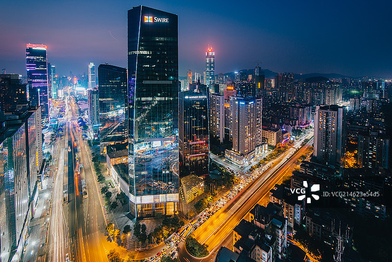 广州太古汇夜景图片素材