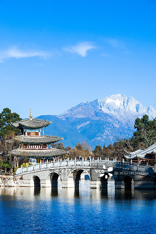 云南丽江黑龙潭图片素材