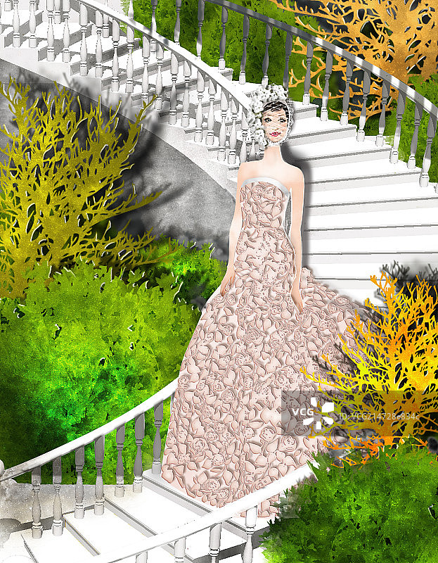 人物服饰插画图片素材