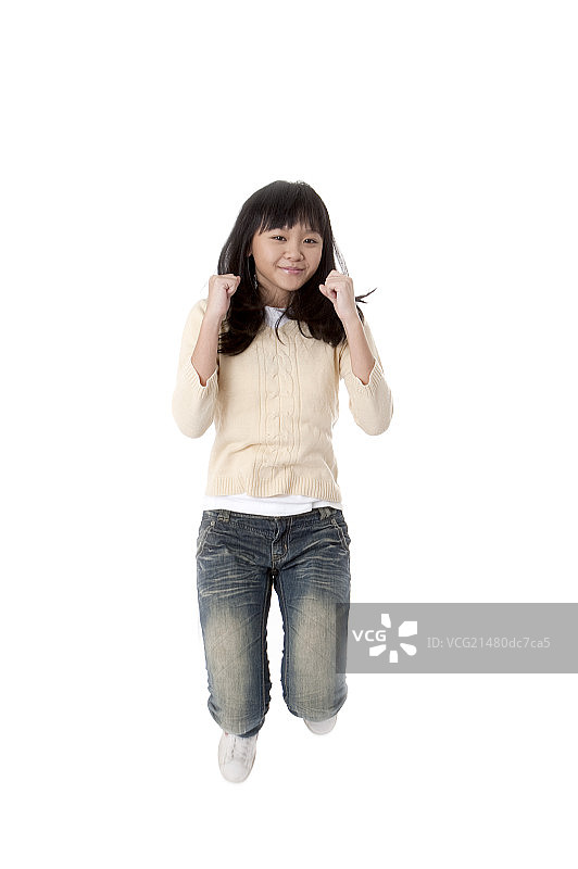 跳跃,青少年女孩图片素材