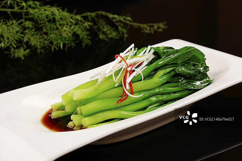 清炒芥蓝图片素材