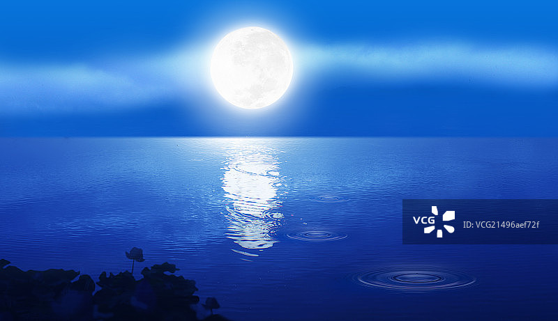 中秋圆月图片素材