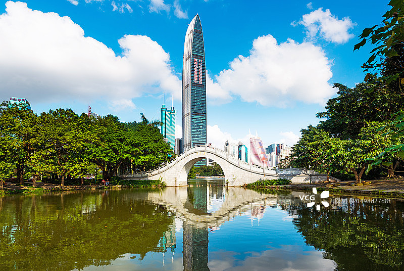 京基100和荔枝公园图片素材