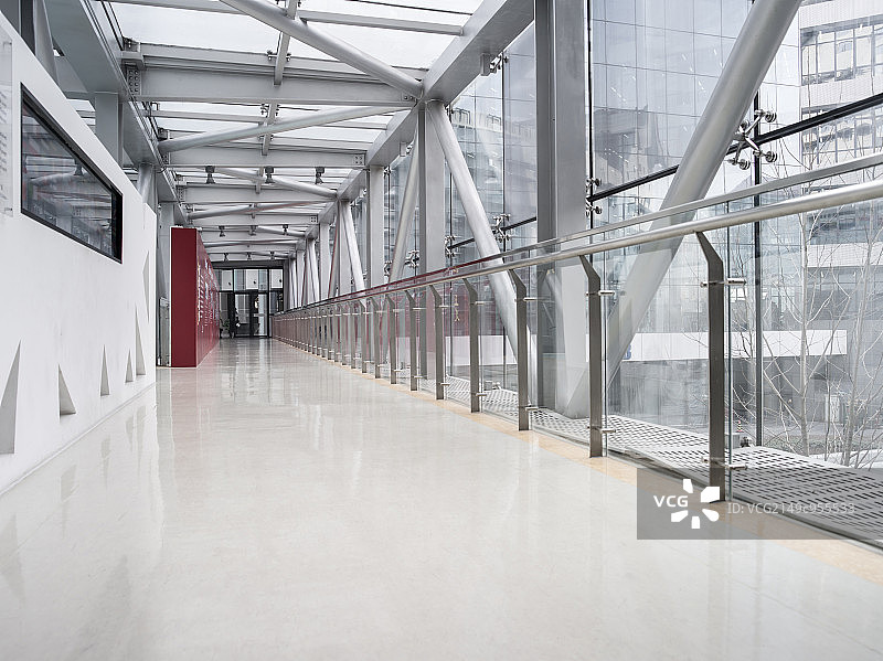 首都图书馆连廊通道图片素材