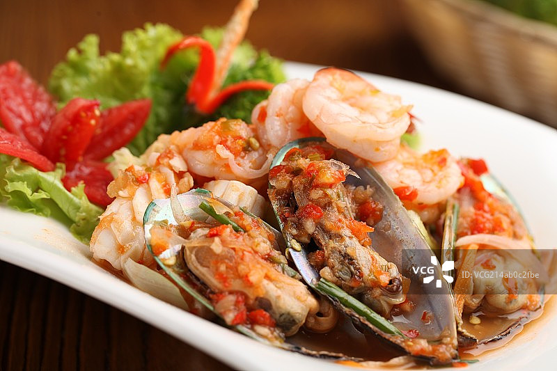 海鲜沙律图片素材