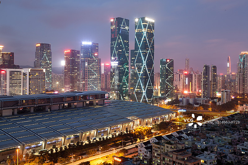 深圳会展中心夜景图片素材