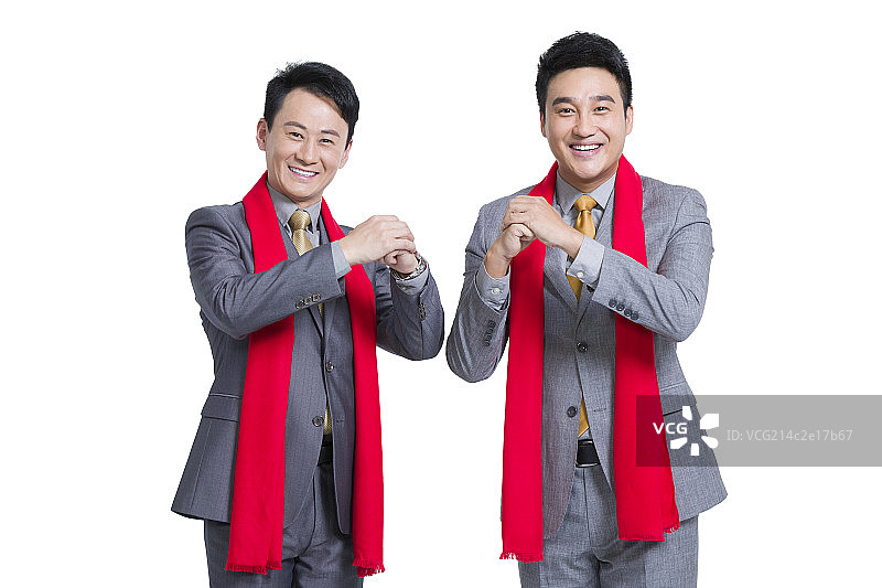 商务男士拜年图片素材