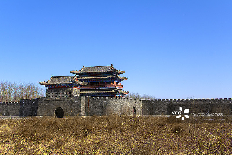 中国涿州影视城的古代建筑城门 涿州影视城 保定图片素材
