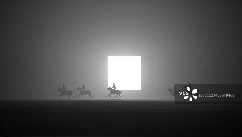 马球运动剪影图片素材