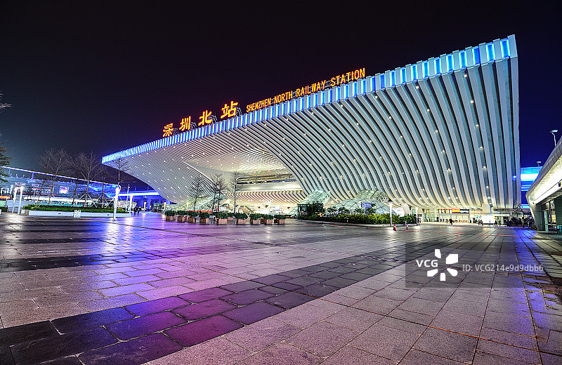 深圳北站夜景图片素材