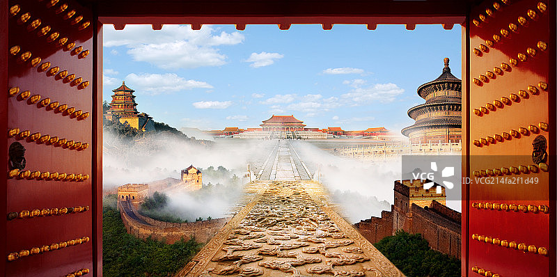 北京著名地标建筑合成图片素材