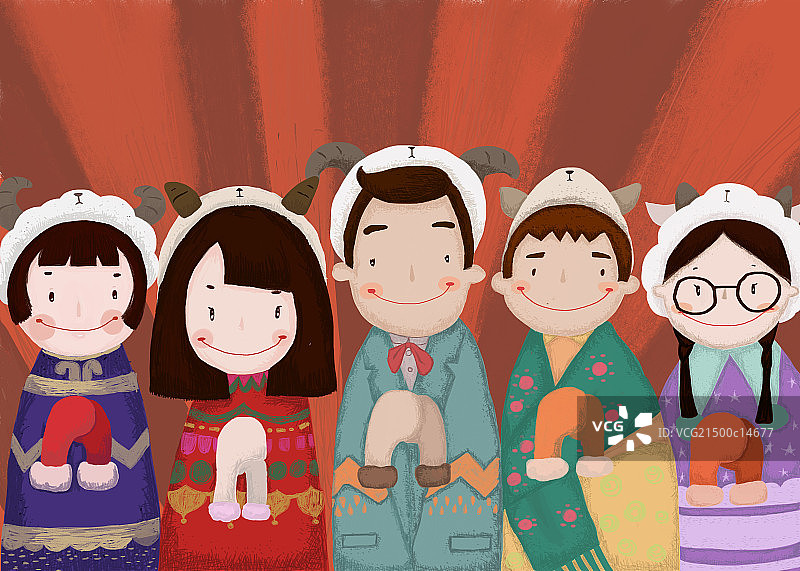 贺羊年图片素材