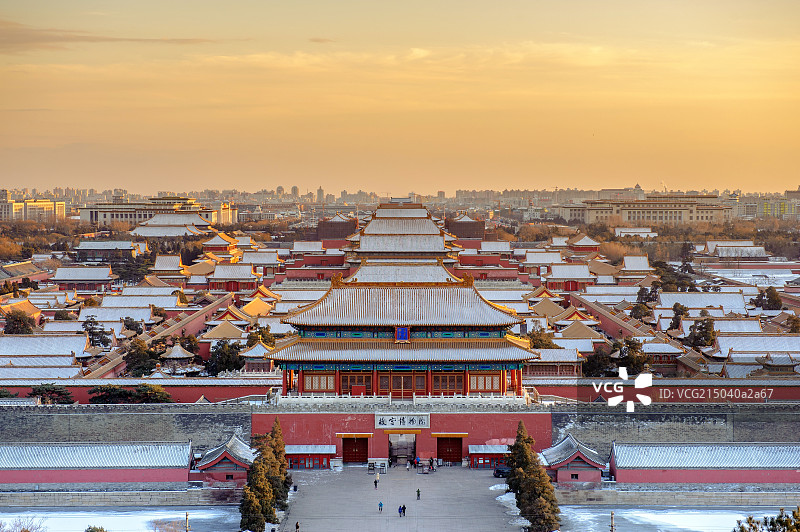 雪后故宫风光图片素材