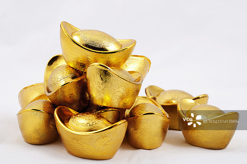 金元宝特写图片素材