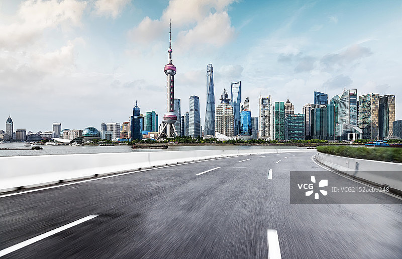 上海城市风光道路夜景图片素材