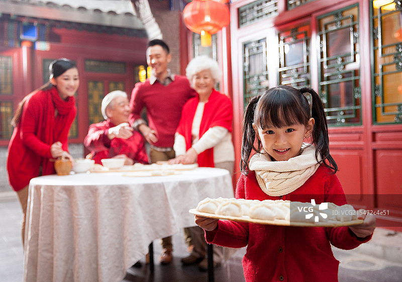 东方家庭过年图片素材