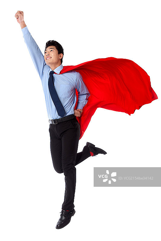 青年商务超人图片素材