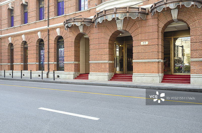 上海欧式老建筑和道路图片素材