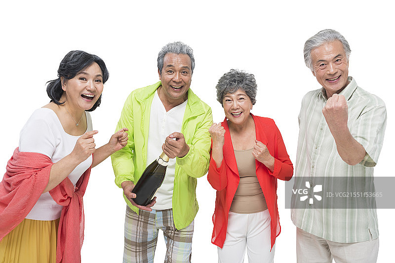 快乐的老年人户外旅行图片素材