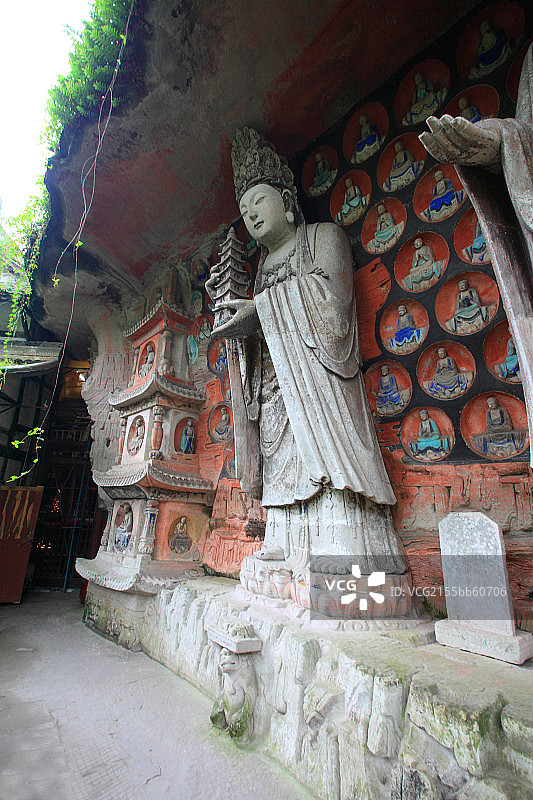 重庆大足石刻宝顶山石窟群图片素材