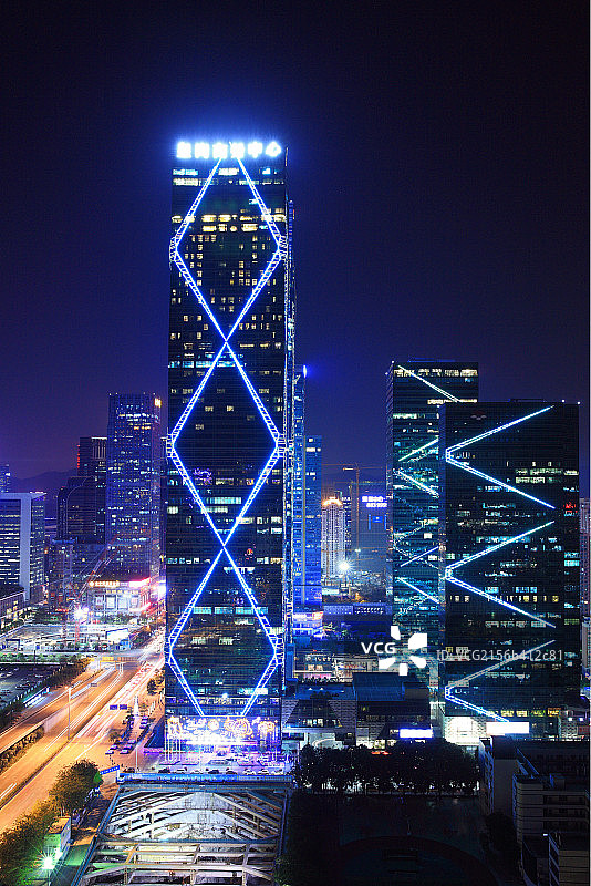 深圳卓越世纪中心夜景图片素材