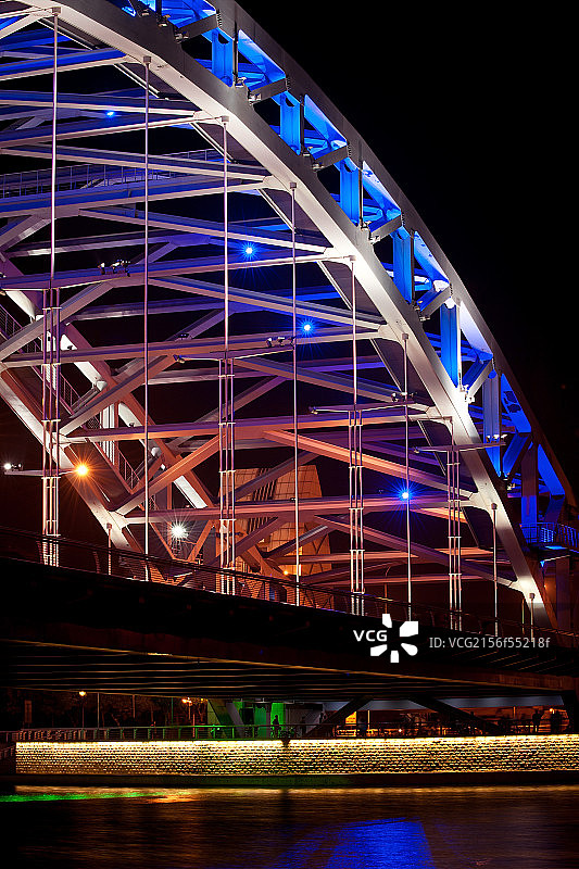 国泰桥夜景图片素材