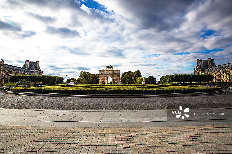 Arc du Carrousel in the Jardin des Tuileries, Paris, France图片素材