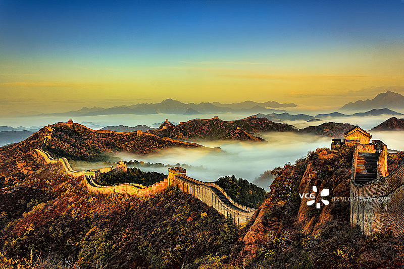 金山岭云海图片素材