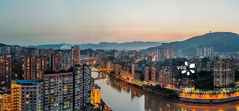 四川省达州市日落图片素材