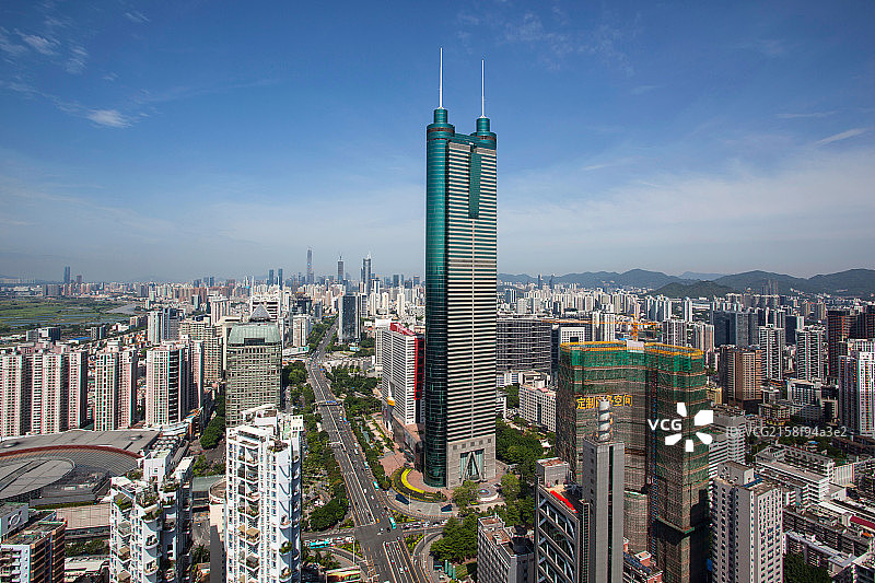 广东省深圳市城市建筑日景图片素材