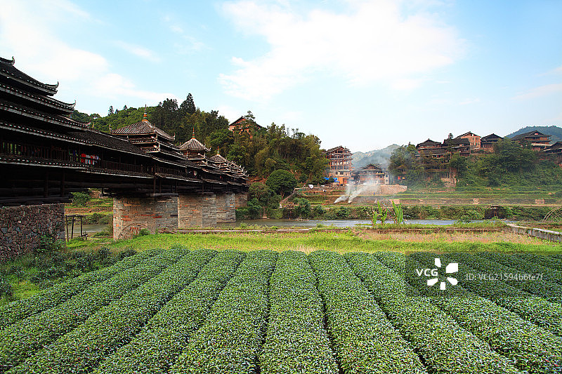 柳州三江程阳桥图片素材