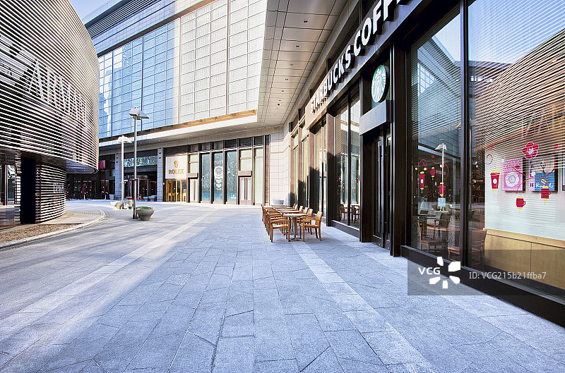 北京大望路国际品牌商店和商业步行区图片素材
