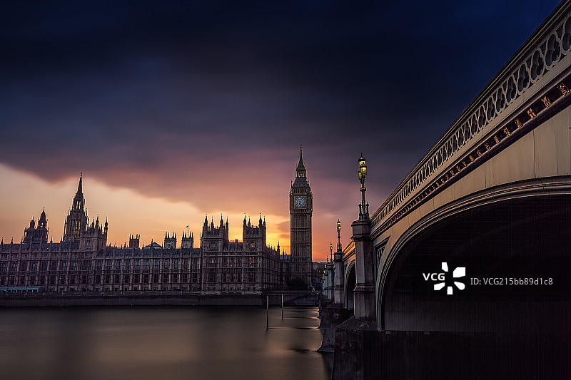 大本钟日落图片素材