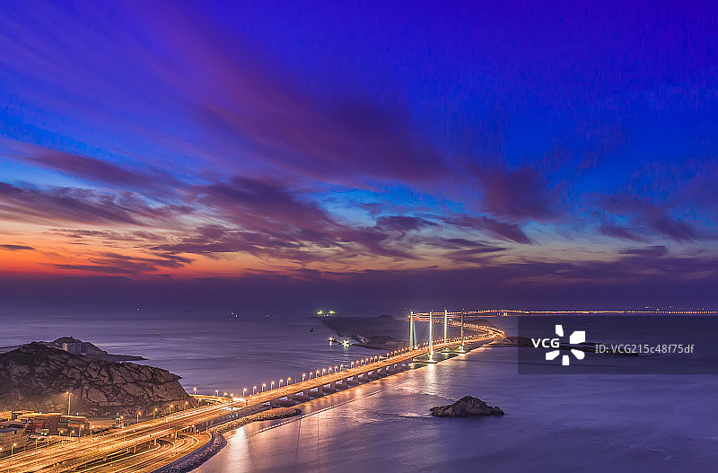 东海大桥夜景图片素材