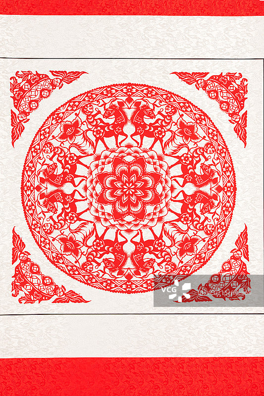 剪纸马图片素材