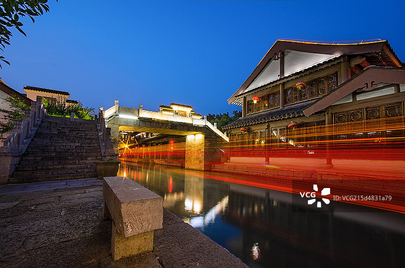 南京水街光影图片素材