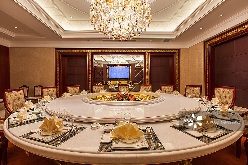 豪华酒店的餐饮包厢图片素材