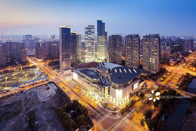杭州万象城夜景图片素材