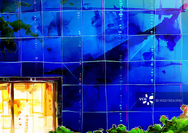 时尚涂鸦建筑图片素材