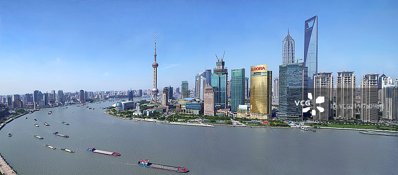 上海城市景观黄浦江两岸图片素材