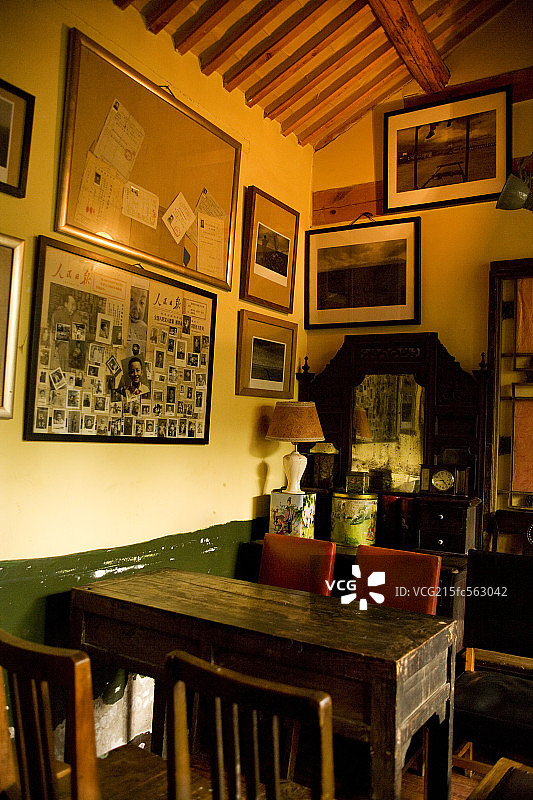 复古的咖啡馆室内图片素材