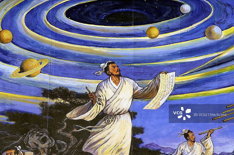 Wall painting in the Divine Music Administration Pavilion图片素材