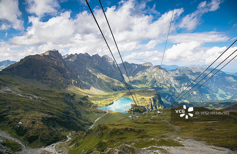瑞士铁力士山高山湖泊图片素材