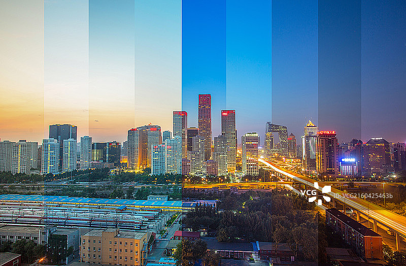 北京CBD摩天大楼建筑群图片素材