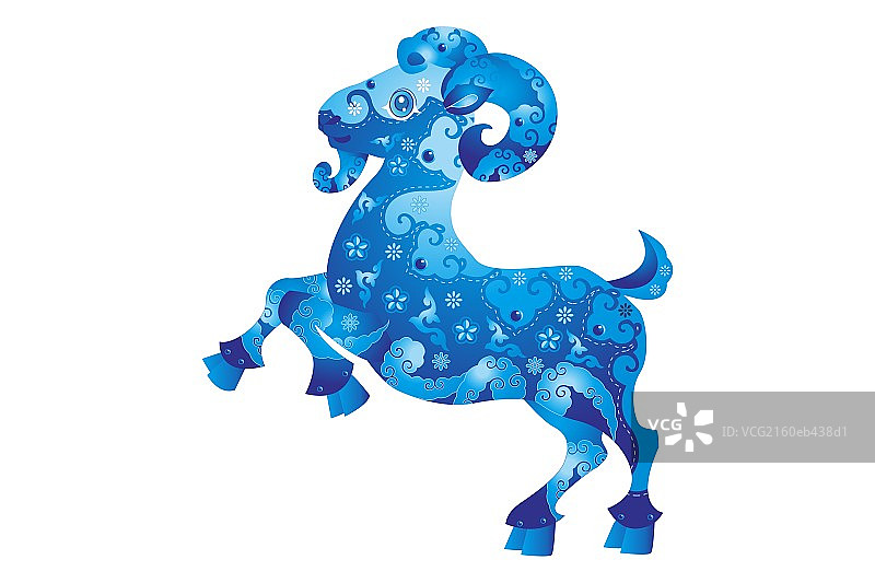 青花羊图片素材