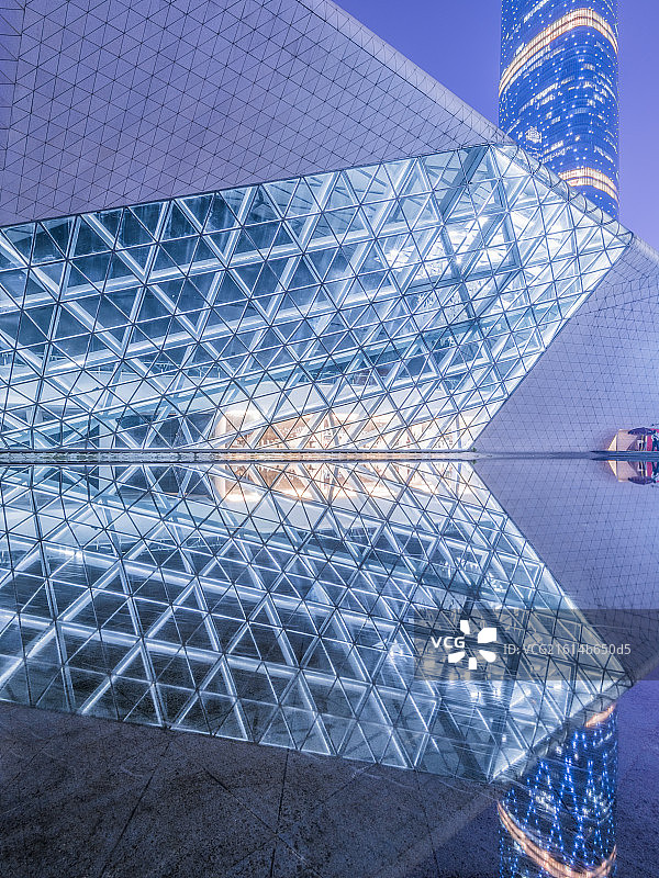 广州珠江新城夜景图片素材